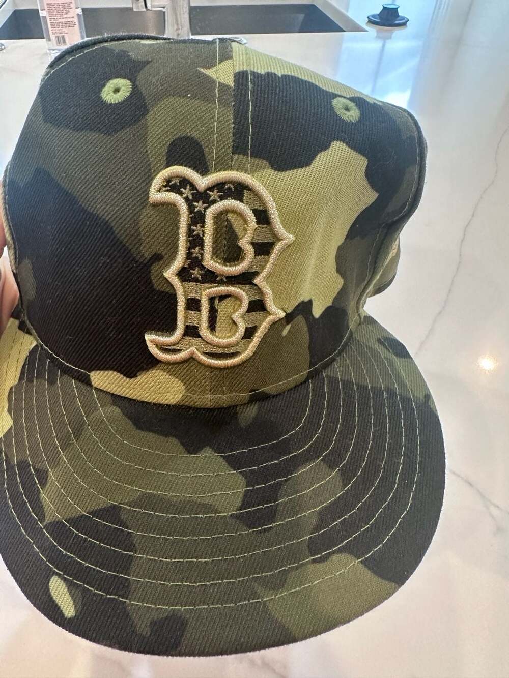 New Era Boston Red Sox 59FIFTY Size 6 7/8 Camo Armed Forces Fitted Hat